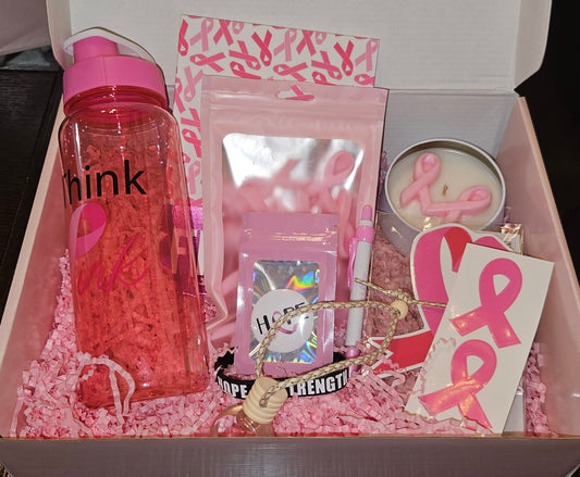 Pink Ribbon Breast Cancer Awareness Gift Box