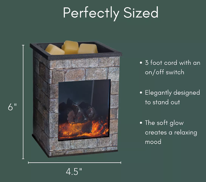 Cube Fireplace Wax Warmer